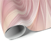 Zachte roze Floral Dream Abstracte fractale kunstb Cadeaupapier (Rol Hoek)