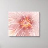 Zachte roze Floral Dream Abstracte fractale kunstb Canvas Afdruk (Voorkant)