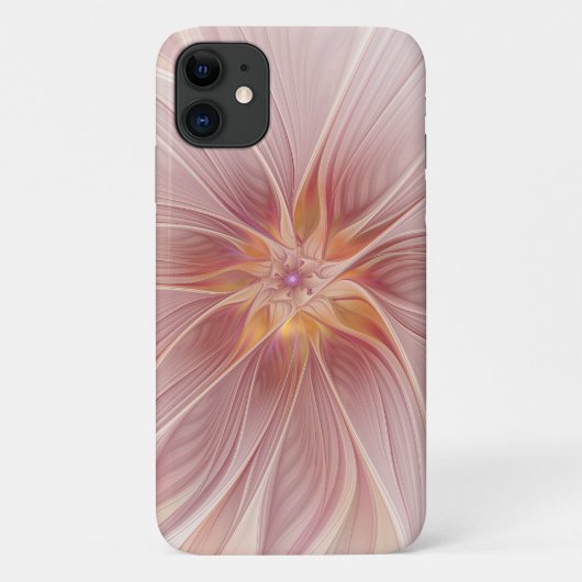 Zachte roze Floral Dream Abstracte fractale kunstb Case-Mate iPhone Case (Achterkant)