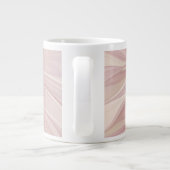 Zachte roze Floral Dream Abstracte fractale kunstb Grote Koffiekop (Achterkant)