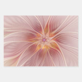 Zachte roze Floral Dream Abstracte fractale kunstb Inpakpapier Vel (Voorkant 3)