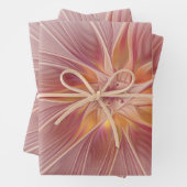 Zachte roze Floral Dream Abstracte fractale kunstb Inpakpapier Vel (In situ)