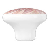 Zachte roze Floral Dream Abstracte fractale kunstb Keramische Knop (Zijkant)