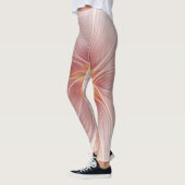Zachte roze Floral Dream Abstracte fractale kunstb Leggings (Links)