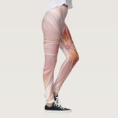 Zachte roze Floral Dream Abstracte fractale kunstb Leggings (Rechts)