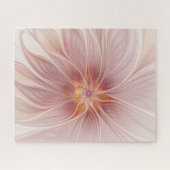 Zachte roze Floral Dream Abstracte fractale kunstb Legpuzzel (Horizontaal)