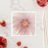 Zachte roze Floral Dream Abstracte fractale kunstb Servet (Insitu)