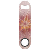 Zachte roze Floral Dream Abstracte fractale kunstb Speed Flessenopener (Achterkant)