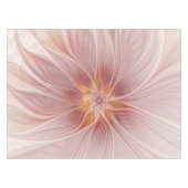 Zachte roze Floral Dream Abstracte fractale kunstb Tafelkleed (Voorkant (Horizontaal))
