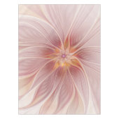 Zachte roze Floral Dream Abstracte fractale kunstb Tafelkleed (Voorkant)