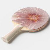 Zachte roze Floral Dream Abstracte fractale kunstb Tafeltennisbatje (Voorkant Gekanteld)