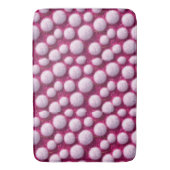 Zachte Roze Fluffy Ballen op Glitterende Levendige Badmat (Voorkant Verticaal)