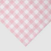 Zachte Roze Gingham Check Gepland Gift Wrapping Tissuepapier (Detail)