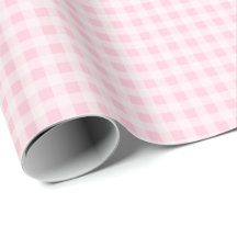 Zachte Roze Gingham Inpakpapier