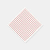 Zachte Roze Gingham Plaid Verjaardag Baby Shower Servet (Hoek)