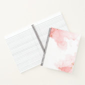 Zachte Roze Glitter Watercolor Achtergrond Notitieboek (Binnen)