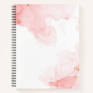 Zachte Roze Glitter Watercolor Achtergrond Notitieboek