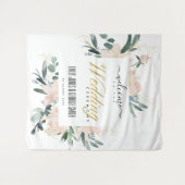 ZACHTE ROZE GOUDEN BLOEMEN WATERVERF HUWELIJK WELK WANDKLEED (Voorkant (horizontaal))