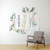 ZACHTE ROZE GOUDEN BLOEMEN WATERVERF HUWELIJK WELK WANDKLEED (In Situ (horizontaal))