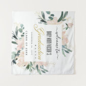 ZACHTE ROZE GOUDEN BLOMEN GRADUATIE FEestJE WELKOM Wandkleed (Voorkant (horizontaal))