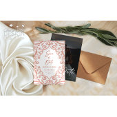 Zachte Roze Gouden Glitter Bloem Sluiers Bruilofts Save The Date