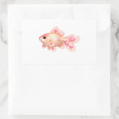 Zachte Roze Goudvis met Hartjes Kawaii Sticker (Tas)