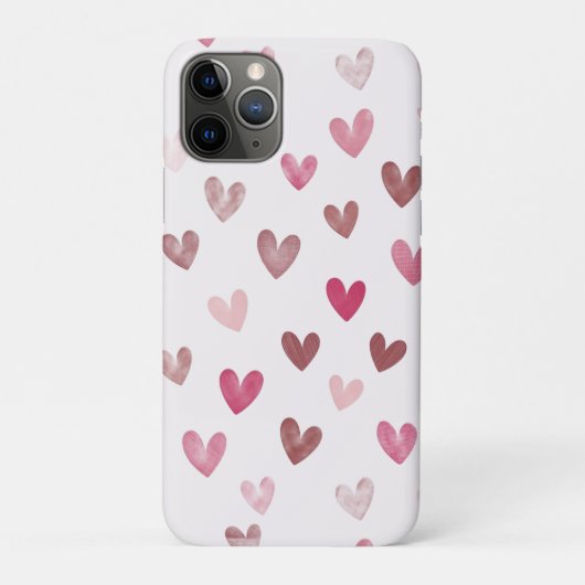 Zachte Roze Hart Patroon – Romantisch & Stijlvol O Case-Mate iPhone Case (Achterkant)