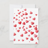 Zachte Roze Harten Bewaar de Datumkaart Save The Date (Achterkant)
