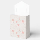 Zachte Roze Harten Favor Doos Bedankdoosjes (Geopend)