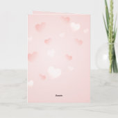 Zachte roze harten voor de dag van de liefde feestdagen kaart (Achterkant)