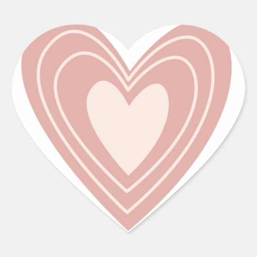 Zachte Roze Hartvormige Sticker voor het Inpakken (Voorkant)