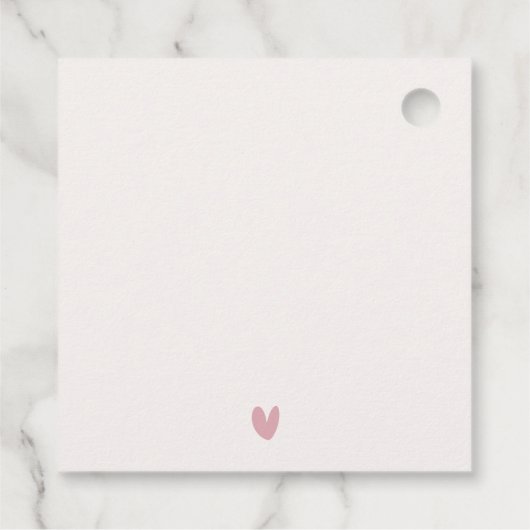 Zachte Roze Hoge Hakken Bloemige Bruidsdouche Bedankjes Labels (Achterkant)