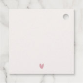 Zachte Roze Hoge Hakken Bloemrijke Bruidsdouche Bedankjes Labels (Achterkant)