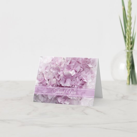 Zachte Roze hydrangea Bridesmaid Hartelijk dank Bedankkaart (Voorkant)