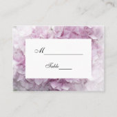 Zachte Roze hydrangea Flower Wedplace Card Plaatskaartje (Voorkant)