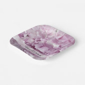 Zachte Roze hydrangea Flowers Weddenschap Papieren Bordje (Gebogen)