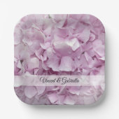 Zachte Roze hydrangea Flowers Weddenschap Papieren Bordje (Voorkant)