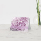 Zachte Roze Hydrangea Hartelijk dank Bedankkaart (Voorkant)