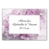 Zachte Roze Hydrangea Weddenschap Kaarten (Voorkant)