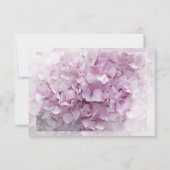 Zachte Roze hydrangea Wedding RSVP Response Kaart (Achterkant)