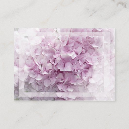 Zachte Roze hydrangea Wedding RSVP Response Kaart (Achterkant)