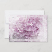 Zachte Roze hydrangea Wedding RSVP Response Kaart (Achterkant)