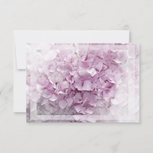 Zachte Roze hydrangea Wedding RSVP Response Kaart (Achterkant)