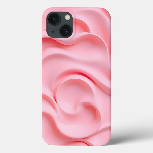Zachte Roze iPhone Hoes met Baby Roze Zachte Textu (Achterkant)