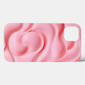 Zachte Roze iPhone Hoes met Baby Roze Zachte Textu (Achterkant (horizontaal))