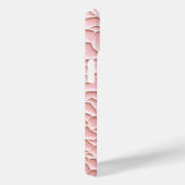 Zachte Roze iPhone Hoes met Textuurreliëf (Achterkant / Rechts)