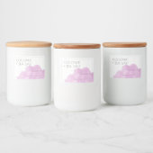 Zachte roze kaarsenetiket voedselcontainer etiket (Flessen)