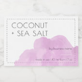 Zachte roze kaarsenetiket voedselcontainer etiket (Enkel label)