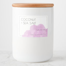 Zachte roze kaarsenetiket voedselcontainer etiket