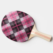 Zachte Roze Karo Tafeltennisbatje (Zijkant)